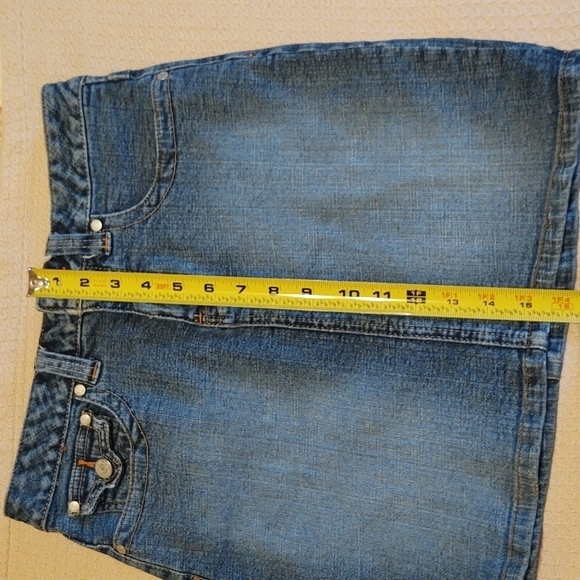 No Boundaries Junior's Stretch Denim Mini Skirt - Picture 7 of 8